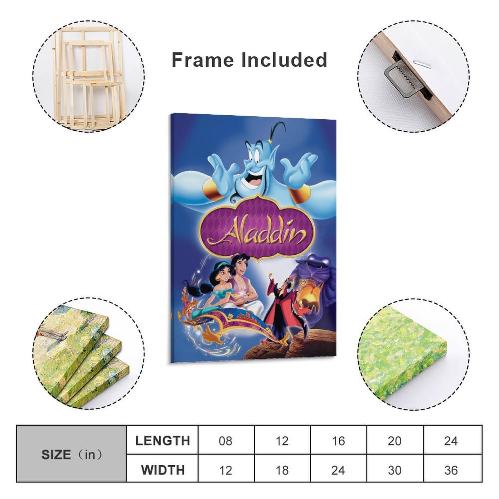 ★訳有★ アラジン 35mmフィルム+ミニポスターマット加工額装 ALADDIN ☆訳有☆ アラジン 35mmフィルム+ミニポスターマット加工額装