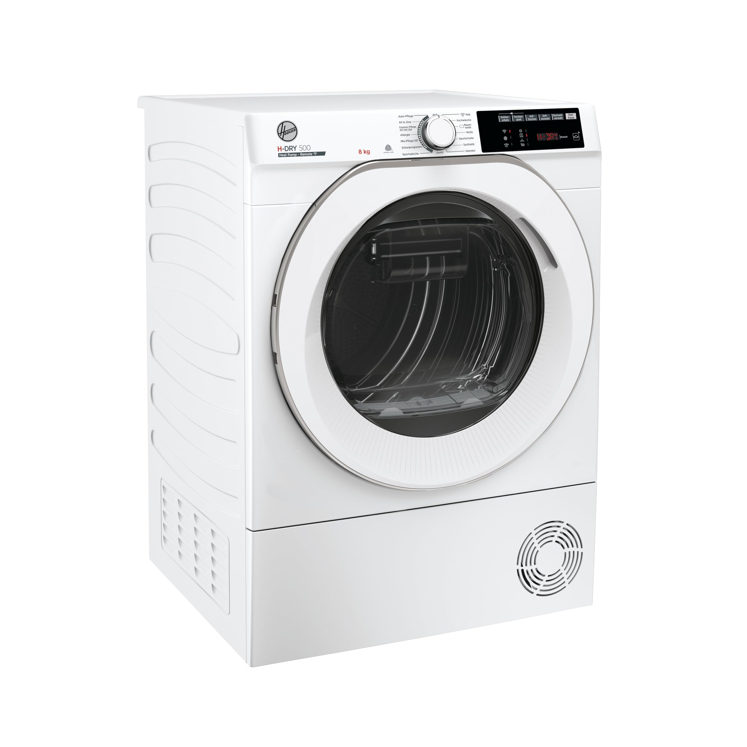 Hoover NDE H8A2TCES-84 Wärmepumpentrockner I 8 kg I Wi-Fi + Bluetooth-Technologie I AquaVision-Kondenswasserbehälter I deutsche Bedienblende