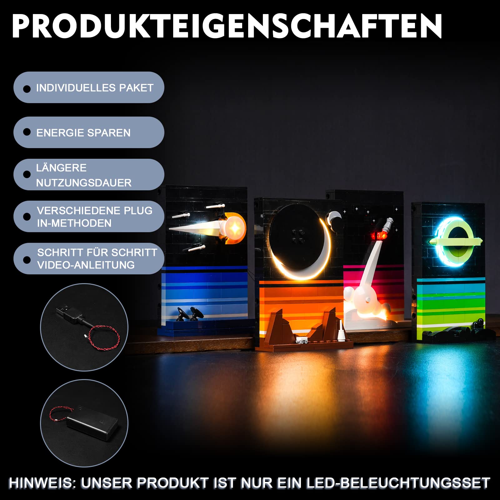 Light Kit Compatible with Lego Ideas Tales of The Space Age 21340 (No Model) - Image 3