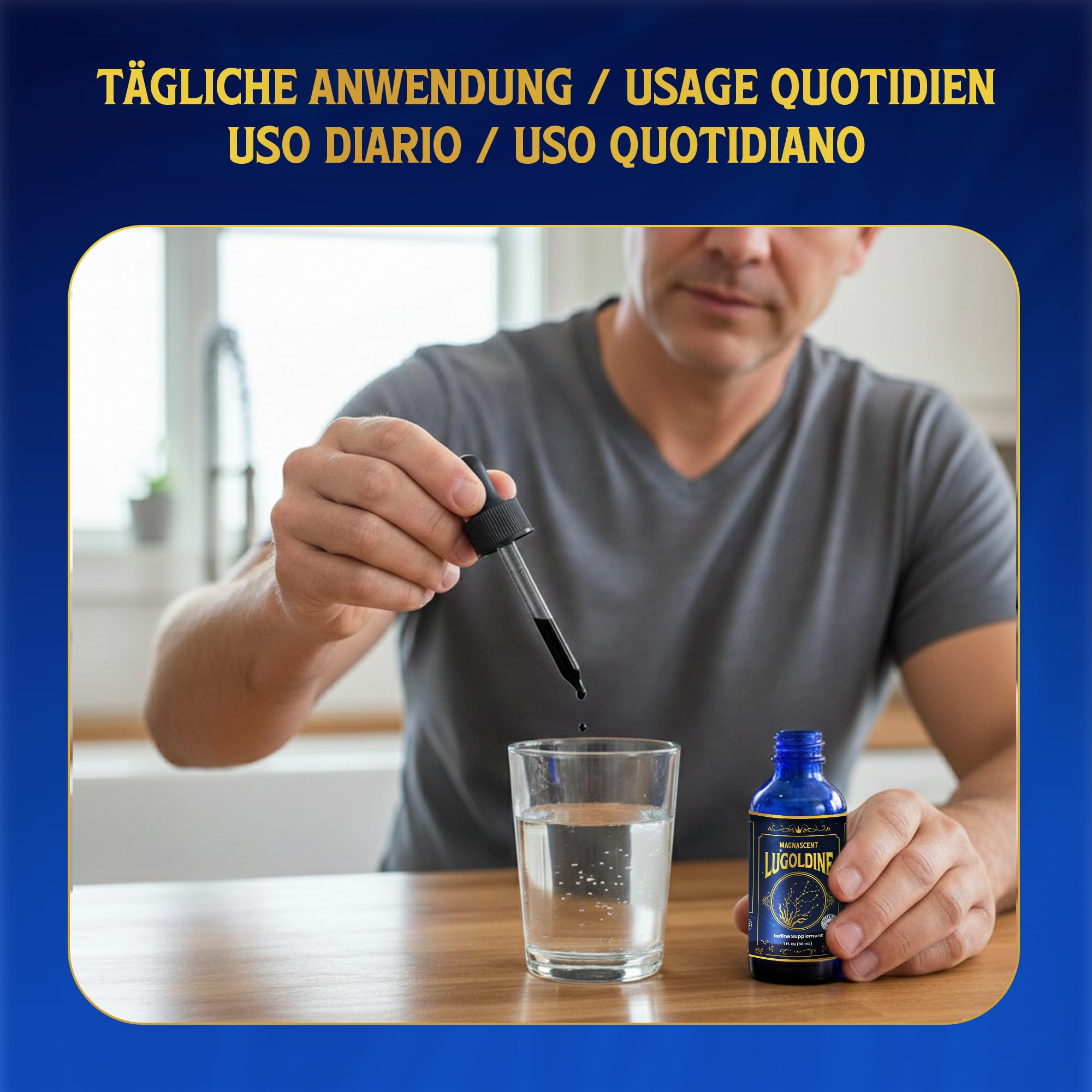 Lugoldine Gouttes d’Iode Activé 30 ml – Procédé Breveté (US20090022816A1), 100% VNR par dose journalière, Sans alcool ni glycérine