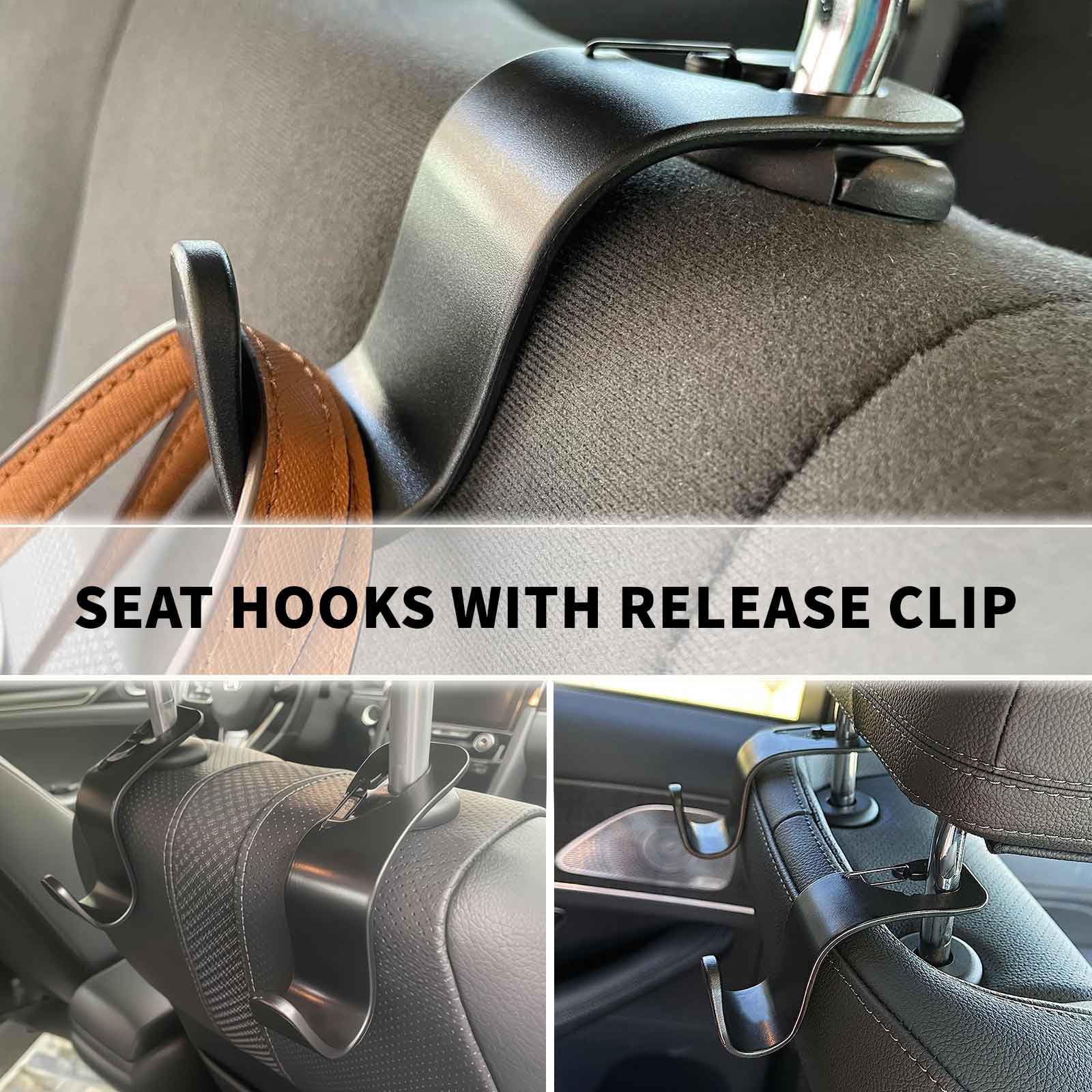 Car Seat Headrest Hanger Back Folding Hook Safety Handrail Backrest Seat Back Hooks For Hanging Bag
