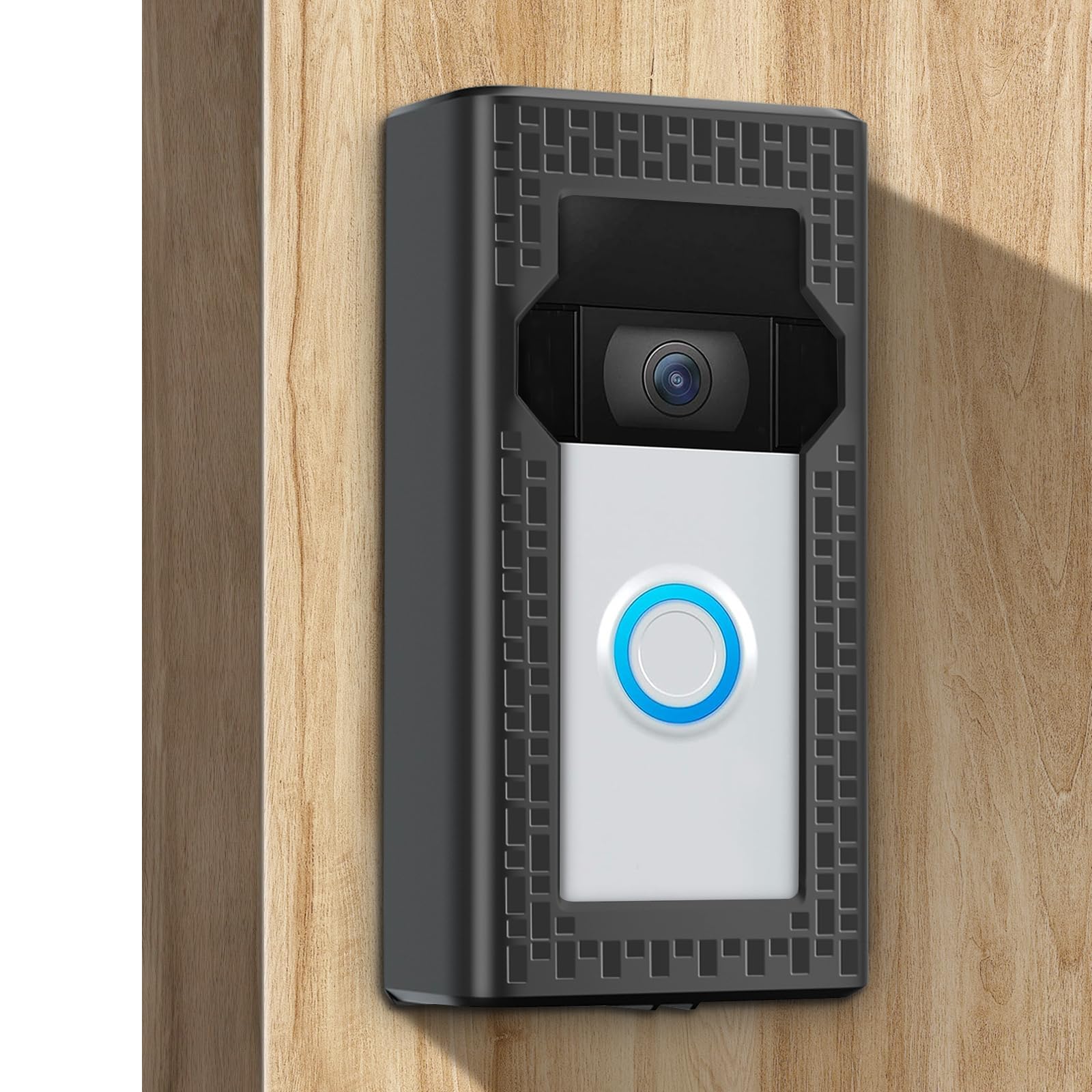 sibada Adhesive Video Doorbell Mount,No-Drill Mounting Bracket Compatible with Video Doorbell 4/3/3 Plus/2/1 and Blink Bracket Cover Holder for Home Apartment Office Room Renters
