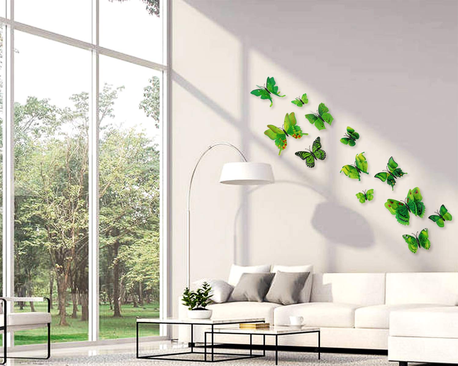 Tupalizy 12er-Set 3D-Schmetterlings-Wandaufkleber – Magnetisch, Faltbare Flügel, Bunte Deko Für Zimmer, Fenster & Kühlschrank