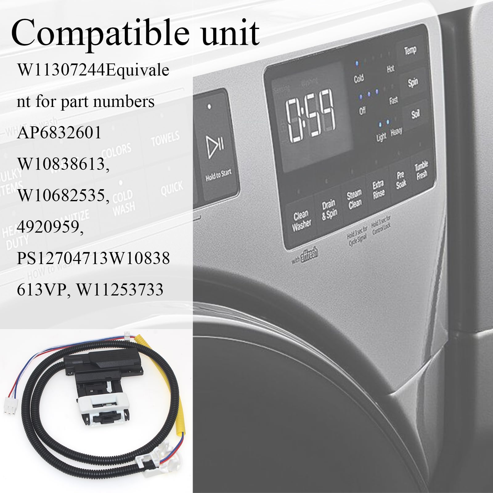 US Replacement Parts Washer Lid Lock W11307244 for