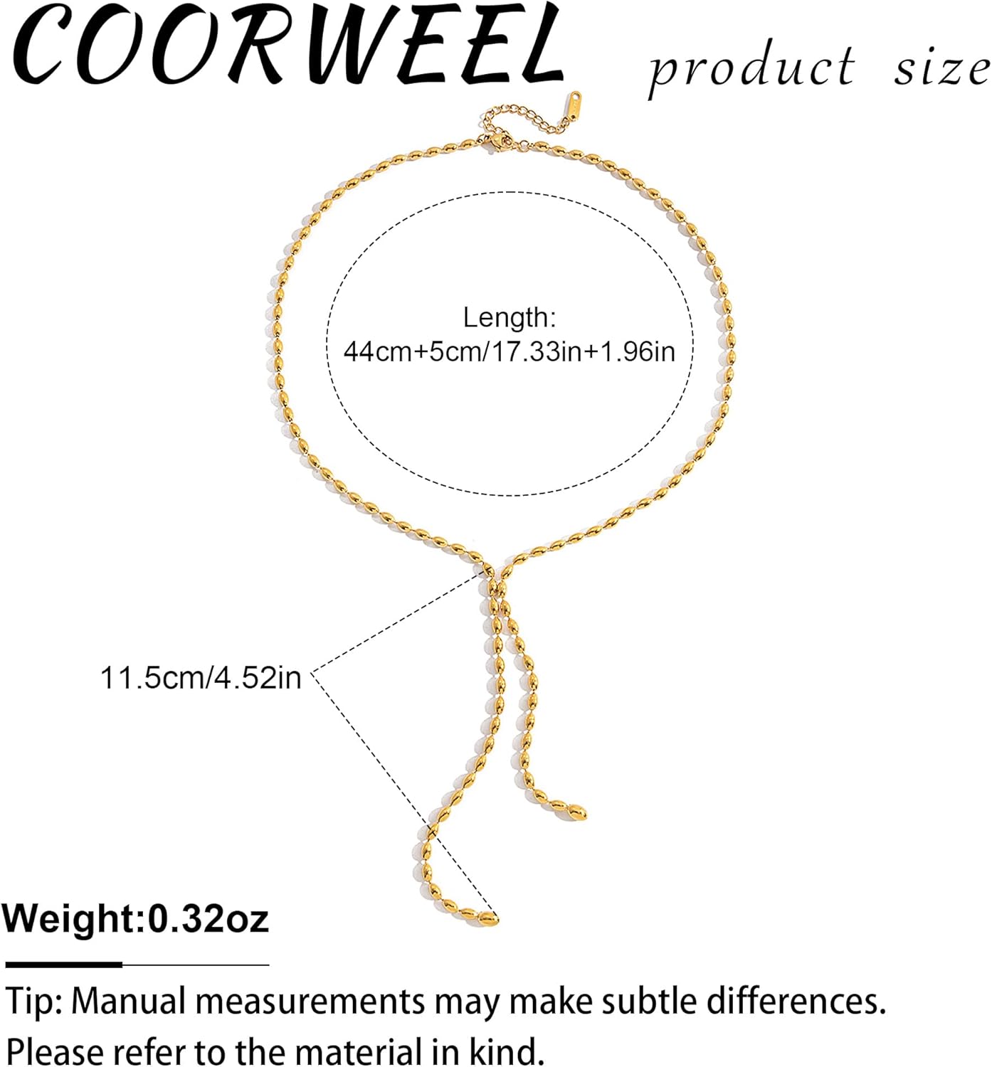 Simple Necklace for Women Y Shaped Beaded Chain Long Necklace Adjustable Statement Jewelry - Image 6