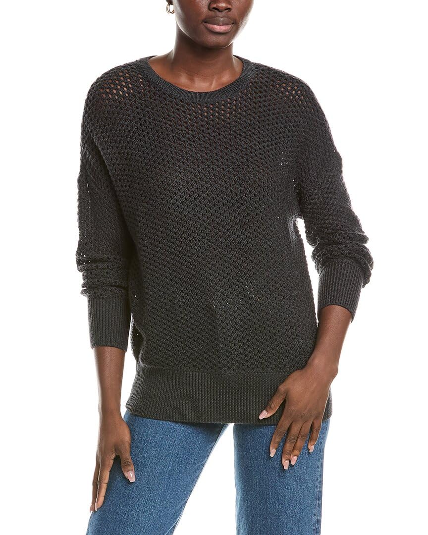 Eileen Fisher Womens Textured Wool Sweater 2X Gray