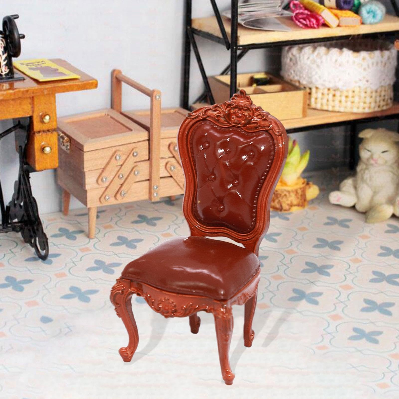 Amazon.co.jp: Colaxi 1:12 ドールハウスミニチュアダイニングチェア  