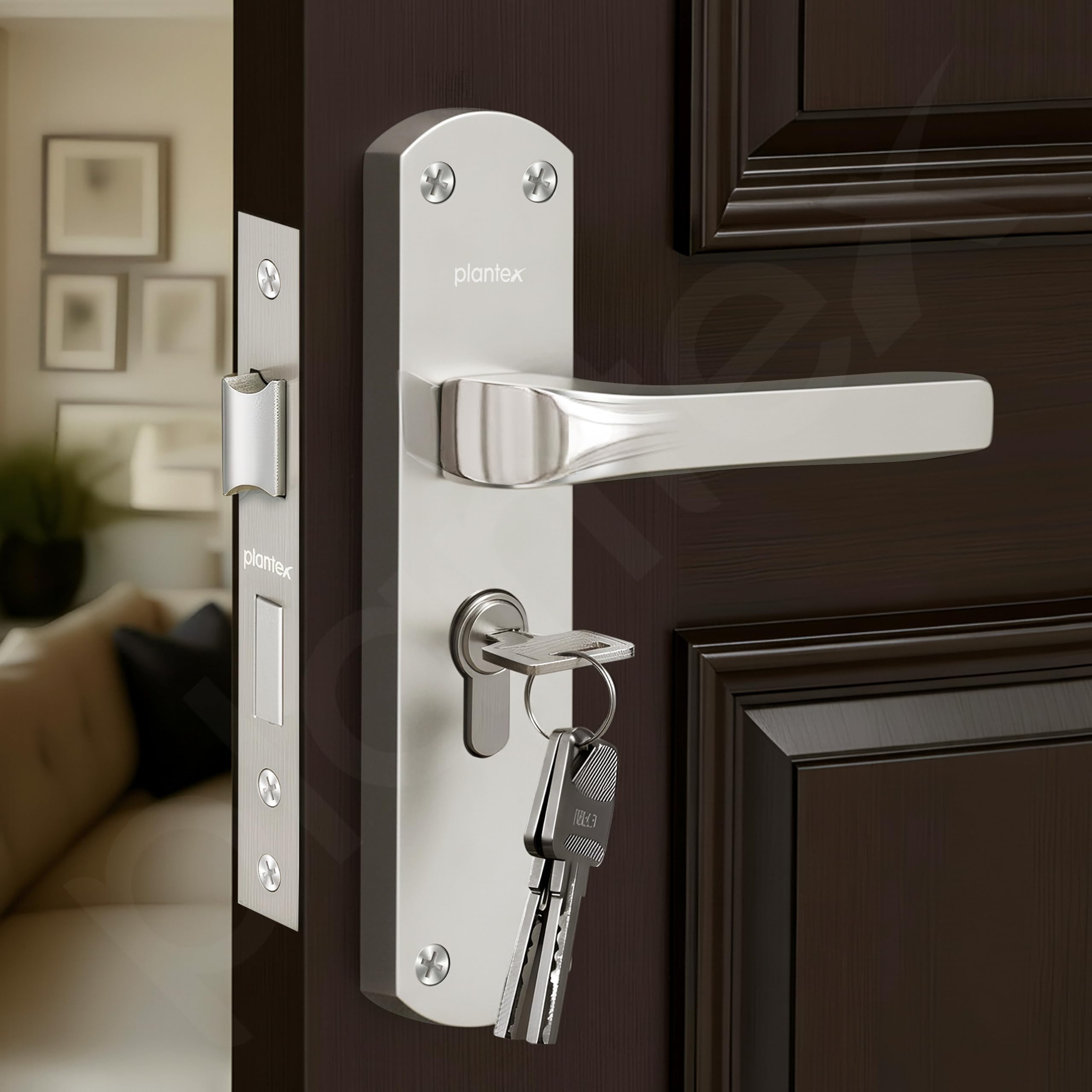 Plantex Mortise Lock - Secure & Stylish Door Handle -8