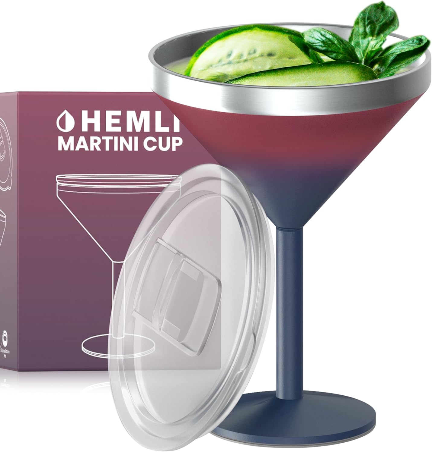Martini Glass, Stainless Steel Insulated Martini Tumbler, Cocktail Cup