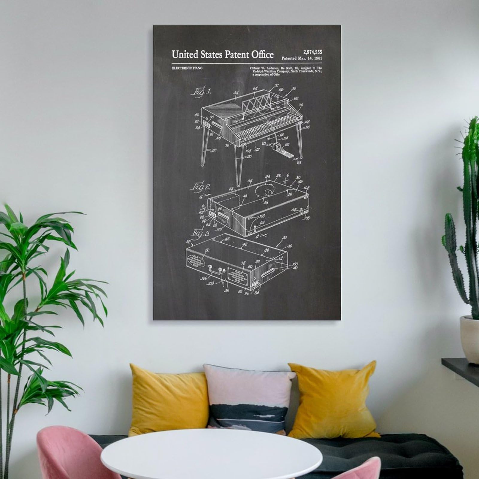 Wurlitzer Electronic P Instrument Poster Music Room Decoration Music Teacher Gift Picture Print Canvas Poster Wall Paint Art Post