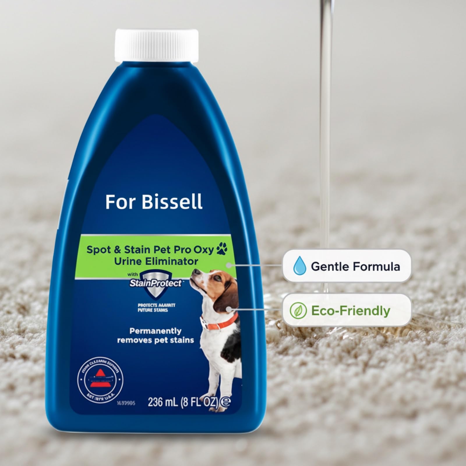 236 Ml Reinigungsflüssigkeit Für Stoffsofas. Sauerstoffbasierter Fleckenentferner Für Haustierurin, Kompatibel For Bissell(3PCS 708ML)