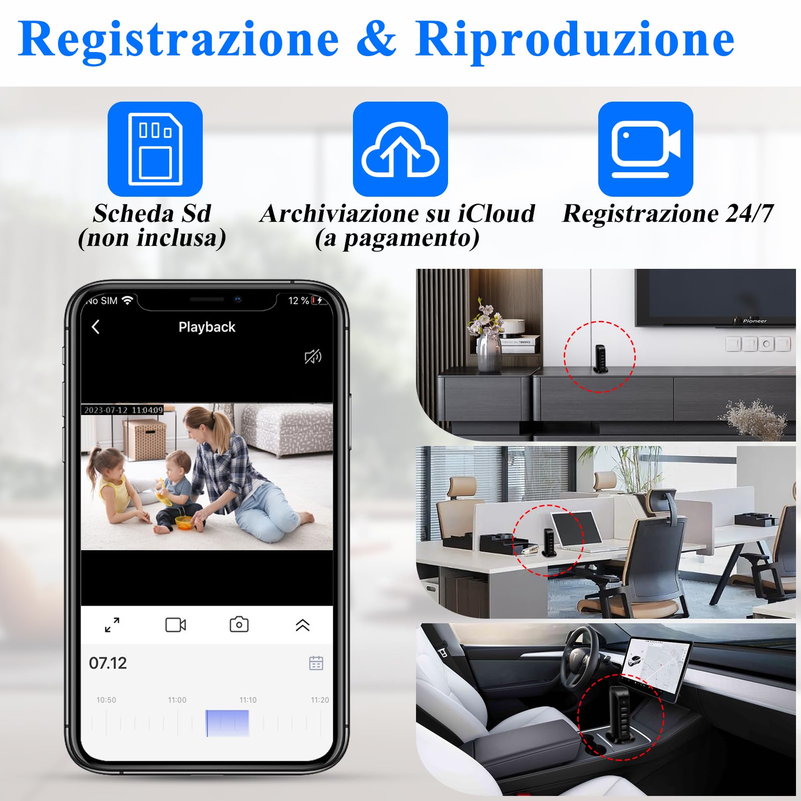 2.4/5G WiFi Telecamera Nascosta 5 Porta USB Caricatore WiFi Fotocamera HD 1080P Wifi Telecamera Spia, Mini Telecamera Spia Nascosta supporto di Rilevamento del Movimento e Vista Remota