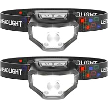 ATUMP Headlamp Flashlight, 2 Pack 1200 High Lumen Bright Head Lamp with Adjustable Headband for Outdoor Running Hiking Camping Gear Cycling