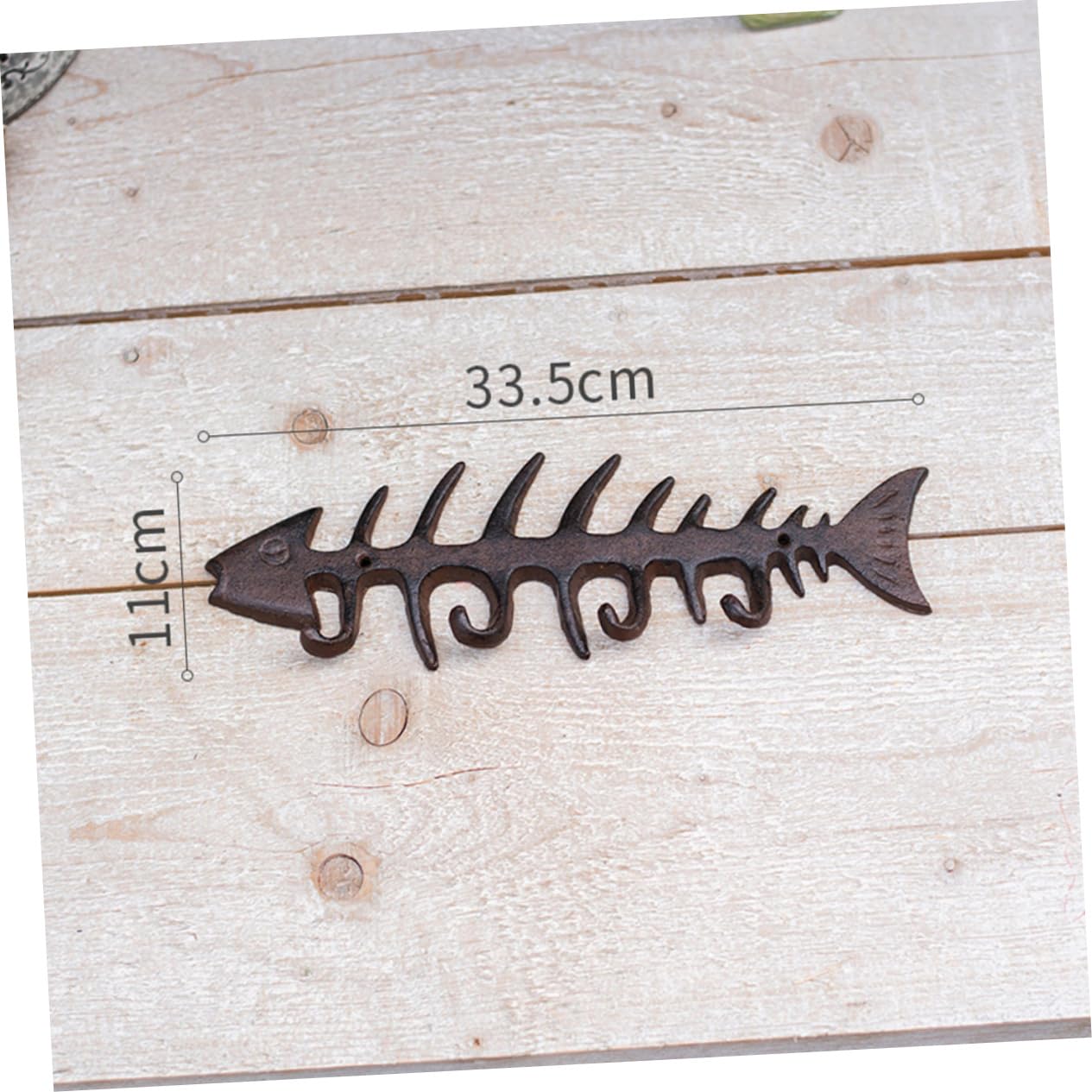 Alipis 1pezzi Gancio in Ferro Forma Di Lisca Di Pesce Portaoggetti Da Parete Creativo e Versatile Attaccapanni Decorativo Per Cappotti e Accessori Misura s
