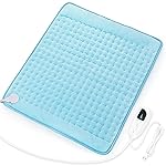 Deepsoon Heating Pad,Electric Heating Pads for Back,Neck,Abdomen,Moist Heating Pad for Shoulder,Knee,Arms,Legs,Dry/Moist Heat & Auto Shut Off,Christmas Gifts for Men and Women,Light Blue,24x20 Inch