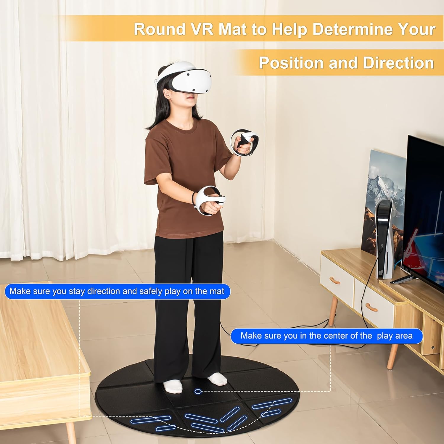 ポータブルスポーツフロアマットバーチャルリアリティゲームクッションパッドスイッチ/Q 3 の方向と位置の決定に役立ちます