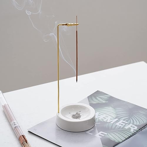 Miniatura 9 de Soporte de incienso, soporte de incienso de cerámica para palos, quemador de incienso al revés para meditación, yoga, spa, decoración de habitación