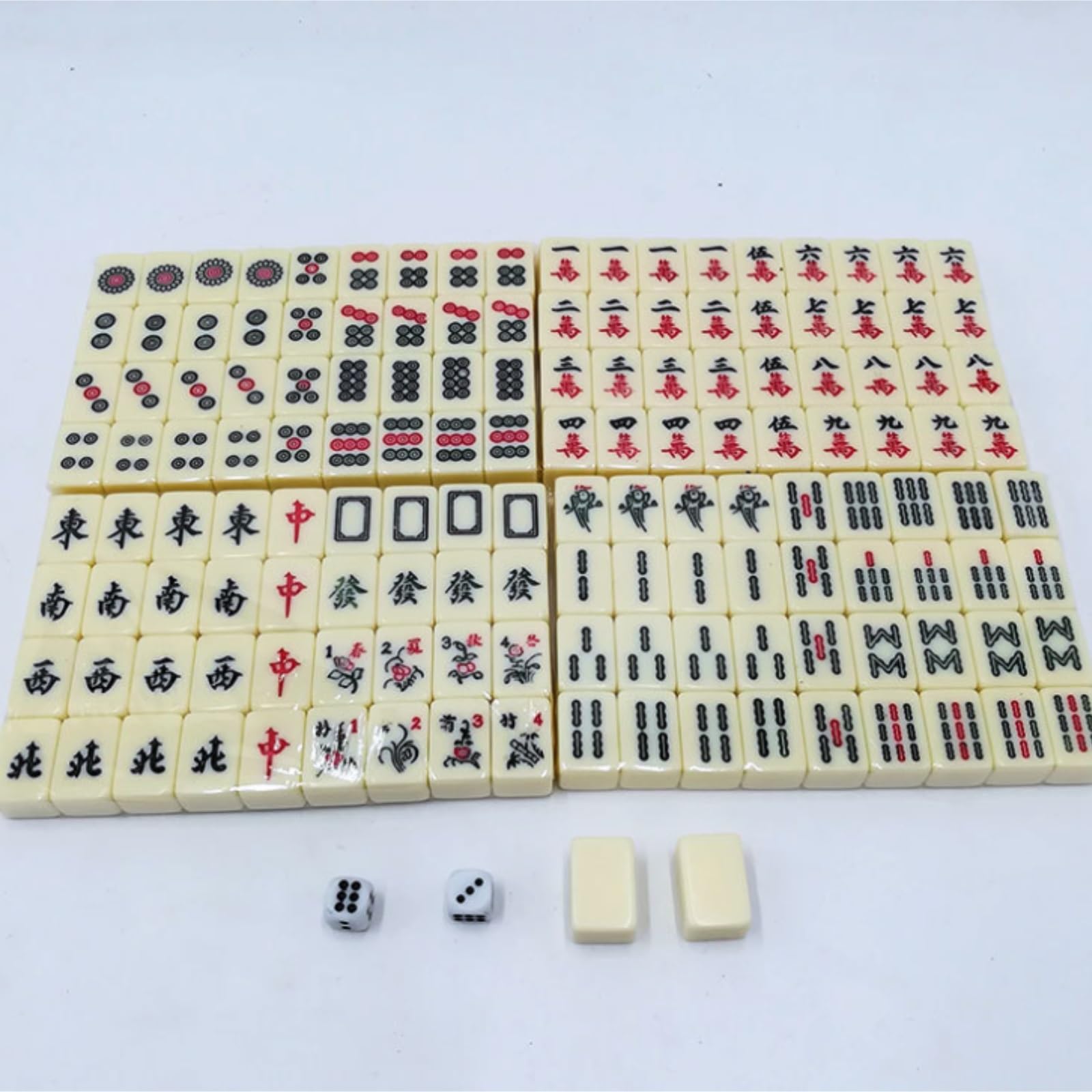 Chinesisches Mahjong Mahjong-Set, Chinesischer Mahjong, 144 Spielsteine, Reise-Mahjong Mit Aufbewahrungsbox, Chinesischer Mahjong Für Familie Reise Spiel