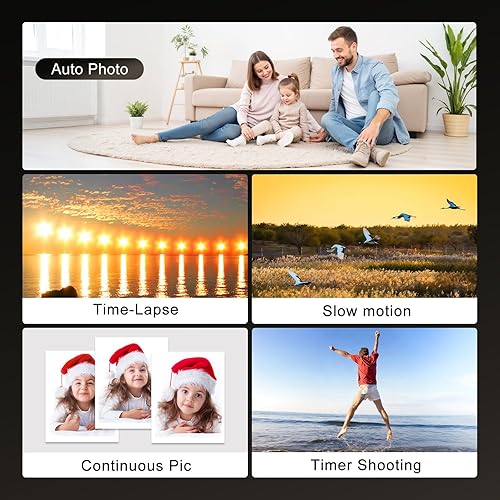 Miniatura 7 de Videocámara 4K 60FPS, UHD 64MP Vlogging Cámara dual para TikTok YouTube, zoom digital 21X 3 pulgadas IPS pantalla grabadora de video cámara con