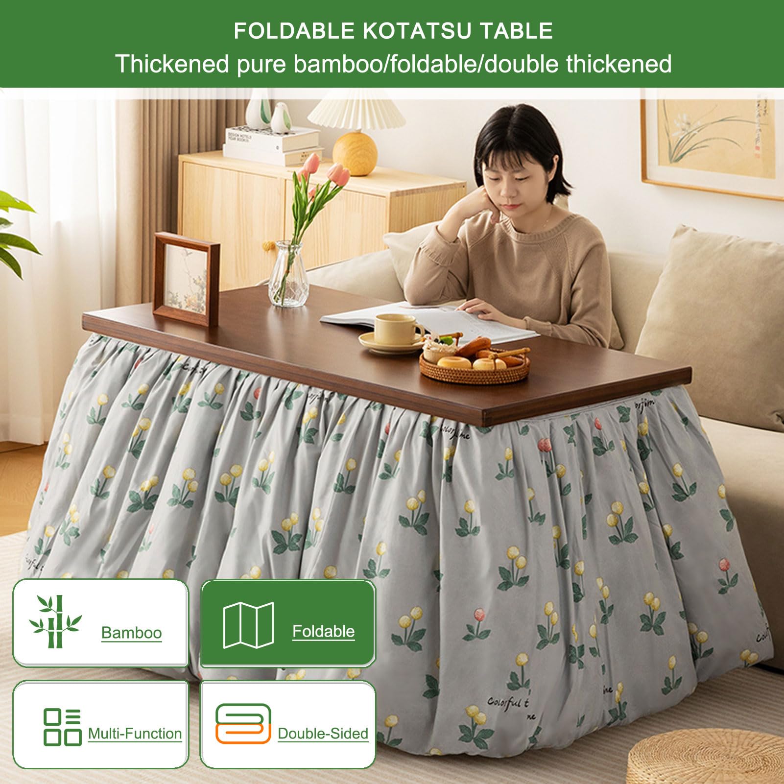 Amazon.com: Multifunctional Kotatsu Table, Foldable Winter Warmer