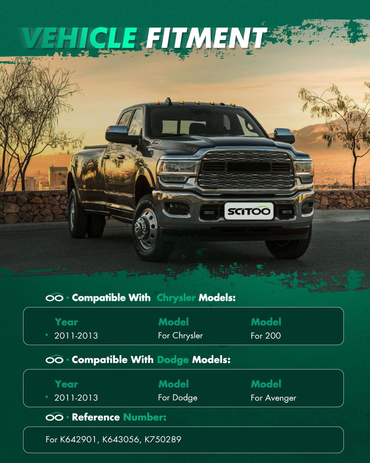 SCITOO 6pcs Suspension Kit Lower Control Arm Upper Control Arm Sway Bar End Link fit for Chrysler 200 2011-2013 for Dodge Avenger 2011-2013