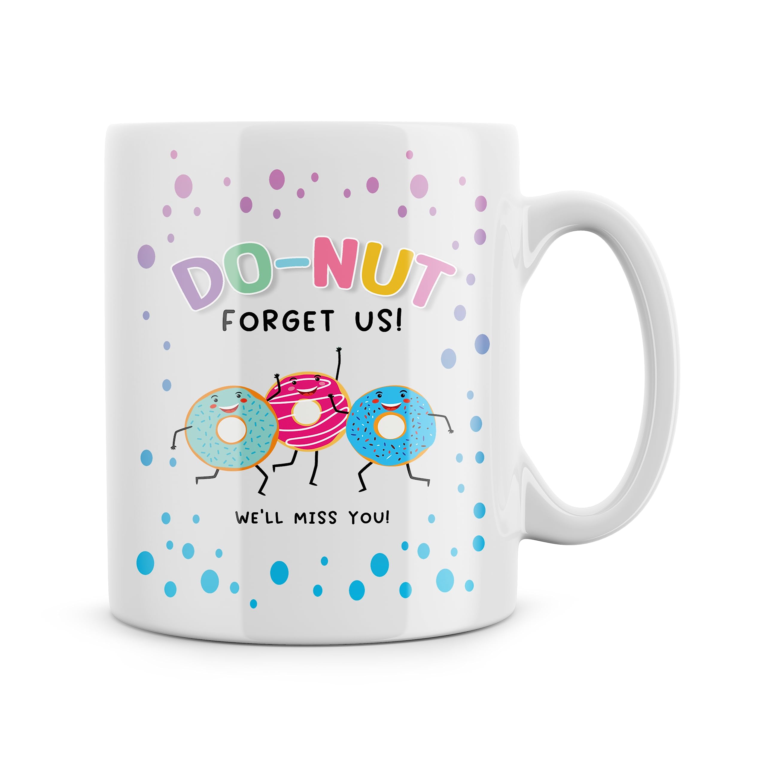 Rib ticklerz - Funny Mugs Novelty Leaving Work Gift Present for Colleague Donut Forget Us We'll Miss You Gifts Office Banter for Men & Women Joke Farewell - MG509