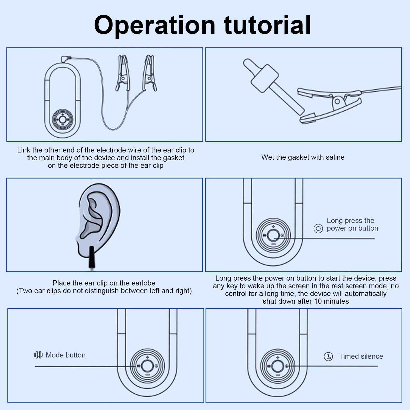 WingFly Vagusnervstimulation Ohrclips Mikrostrom 3 Modi 9-Stufe-Anpassung