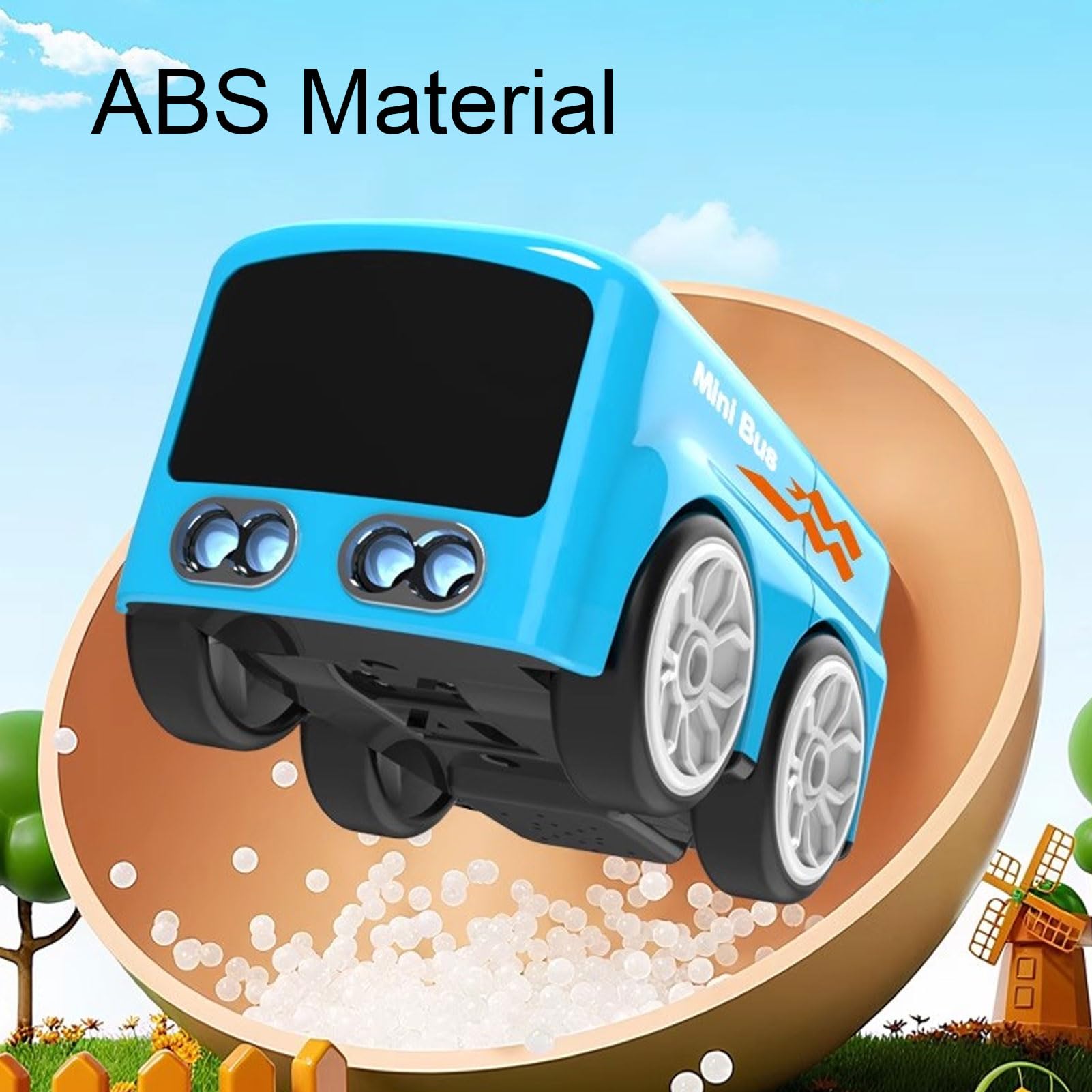 SENECESLI Magic Mini RC Bus, Gesto y Control Remoto Sensor Inteligente Coche, Que Sigue la Línea Trazada, 4 Modos Inteligentes, Luz y Sonido (Blue)