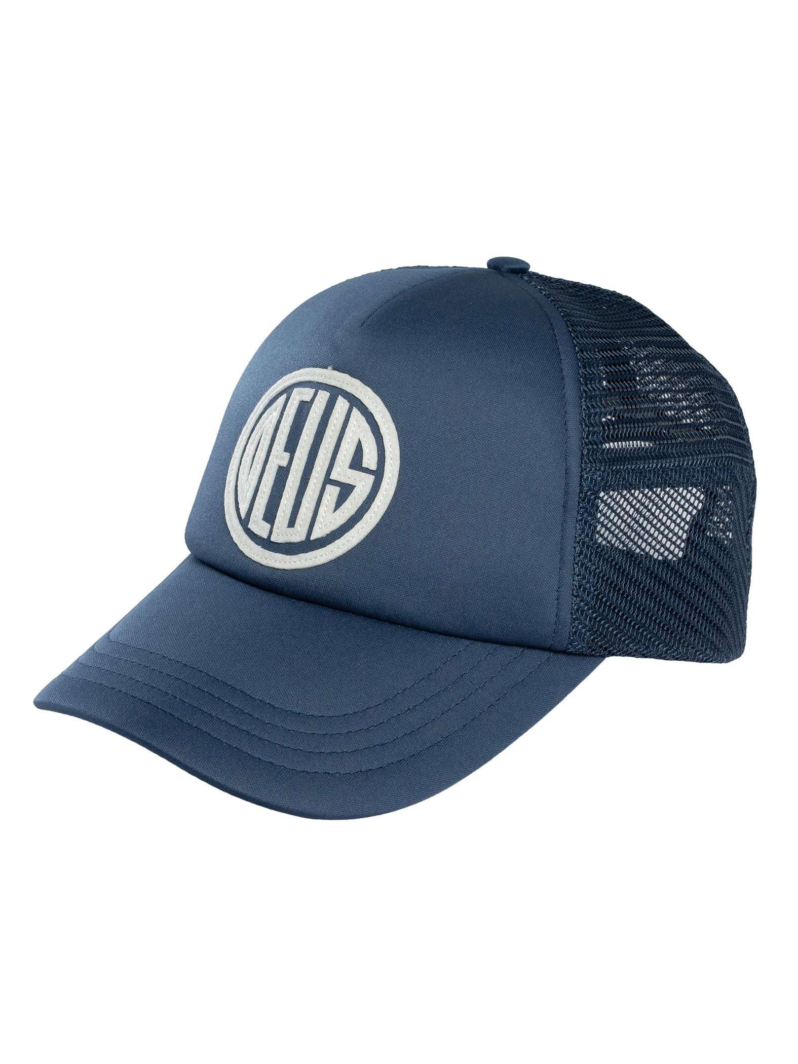 Deus Ex Machina Pill Logo Mesh Back Trucker Cap - Mechanic Blue - Mens - Polyester