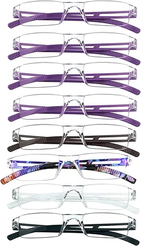 Vista 22 de VisionGlobal 2 pares de anteojos de lectura, anteojos bloqueadores de luz azul, anteojos de lectura para computadora para mujeres y hombres, marco