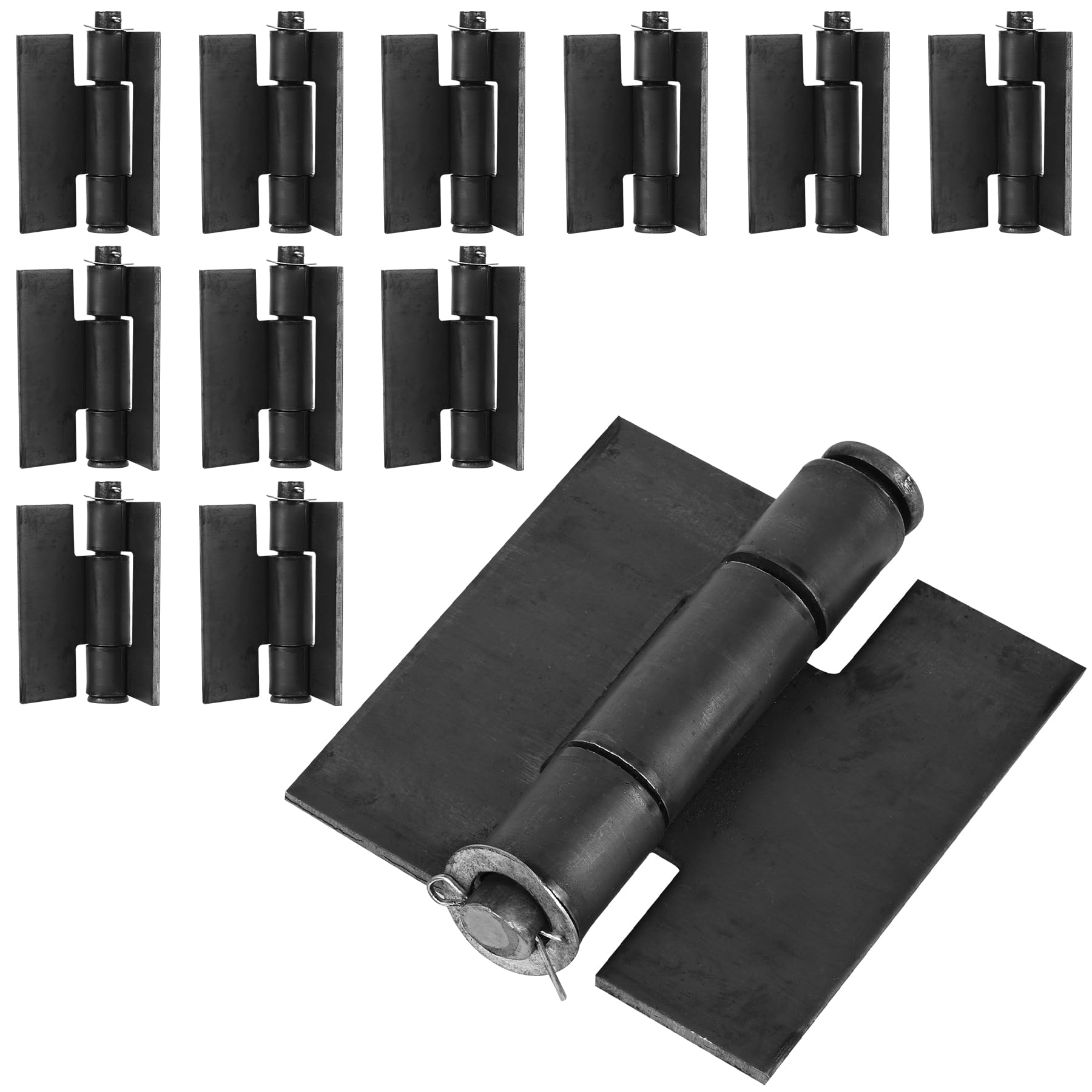 Weld-On Heavy Duty Butterfly Hinges 4.4 X 4 Inch – Solid Steel, 5mm Thick, 8 Pack For Farm Gates, Trailers, And Garage Doors