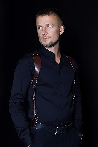 Miniatura 2 de Men Suspenders, leather suspenders, personalized Suspender, Handmade Suspender, Wedding Groom Suspenders, Braces, Gentleman Suspenders