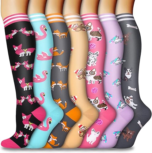 5 pares de calcetines de compresión de cobre para mujeres y hombres circulación de 20-30 mmHg el mejor apoyo para correr atletismo enfermería viajes