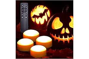 iZAN LED Battery Operated Pumpkin Light with Flickering Flame for Spooky Halloween Decor