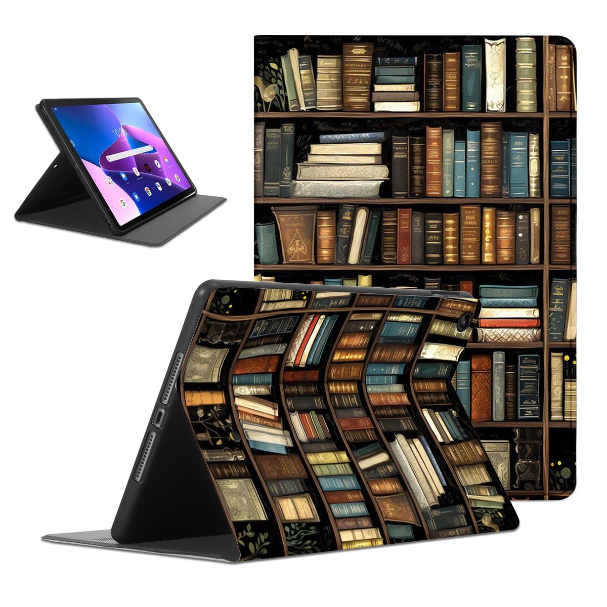 Coque Léopard Pour Lenovo Tab M10 Gen 3 10.1 - Housse Avec Support, Réveil Automatique, Ultra Fine - Noir