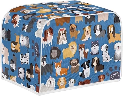 Funda para tostadora de pan azul, a prueba de polvo, tamaño universal, para tostadoras de 4 rebanadas