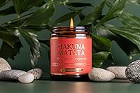 Vista 7 de Hakuna Matata - Vela perfumada de lavanda y vainilla, 100% cera de soja, mecha de algodón, largo tiempo de combustión, regalos de Disney