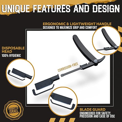 Miniatura 3 de Maquinillas de afeitar profesionales de borde recto para hombres, kit de maquinilla de afeitar recta de alta calidad para afeitar, kits de afeitado