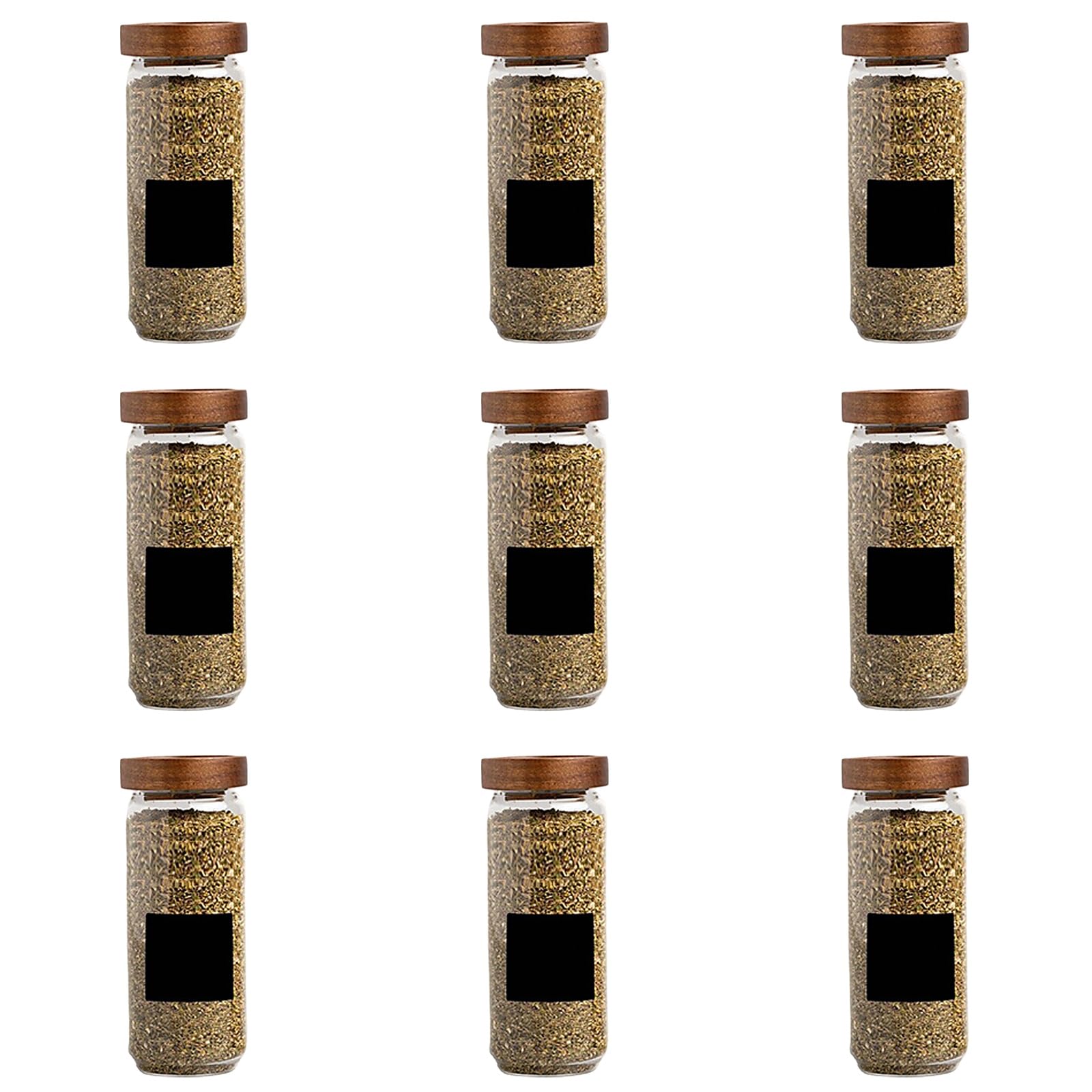 Whoasyst Clear Storage Canister Premium Glass Jar with Wooden Lid Great for Organizing Kitchen Ingredients Snacks Store Organization Jars