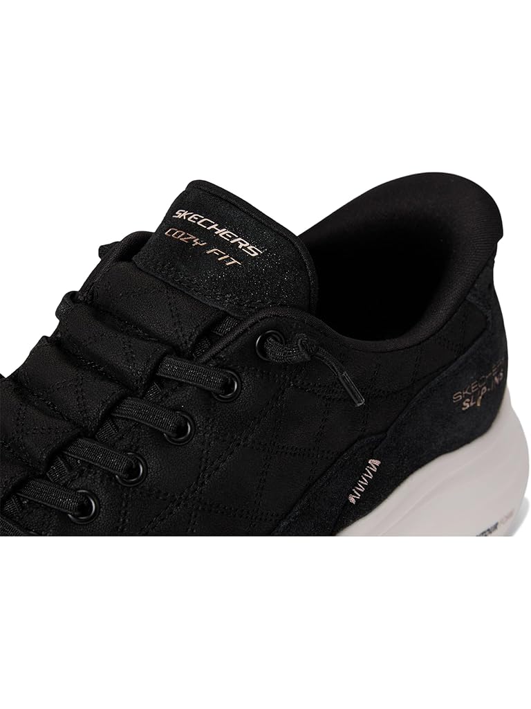 Black SKECHERS Contour Foam Cozy Fit Hands Free Slip-ins