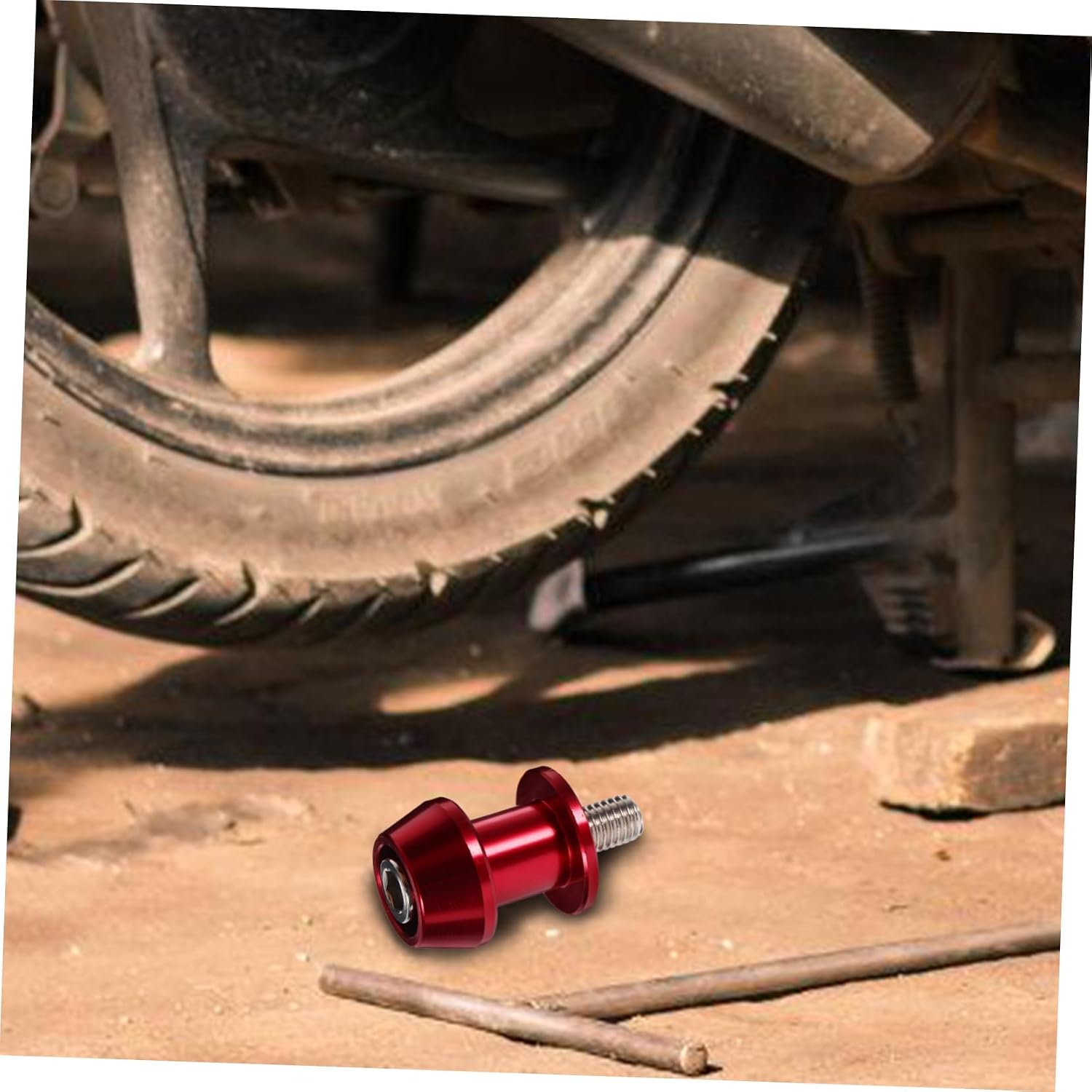 Motorcycle Swing Arm Spool Slider Aluminum Alloy Bobbins for Easy Installation Compatible Motorcycle Models Stylish Red Design