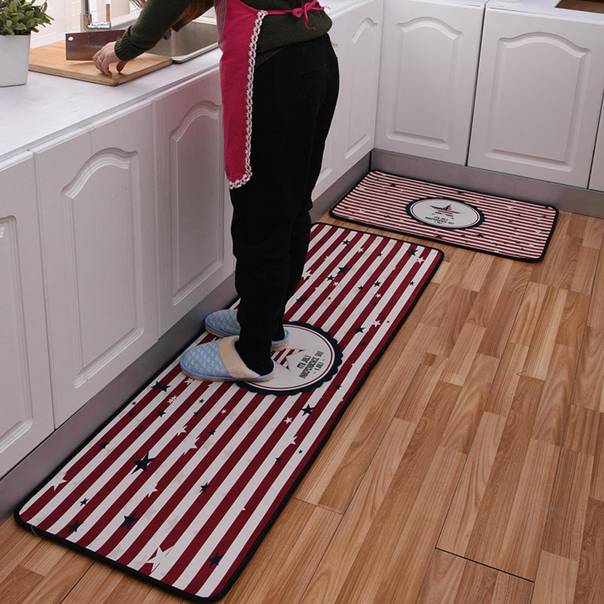 FNTSMA Antidérapant Absorbant l'eau Cuisine Tapis De Sol Absorbant l'huile Antidérapant Ménage Tapis Salle De Bains Chambre Entrée Tapis De Sol-40x60 et 40x120cm-Marron