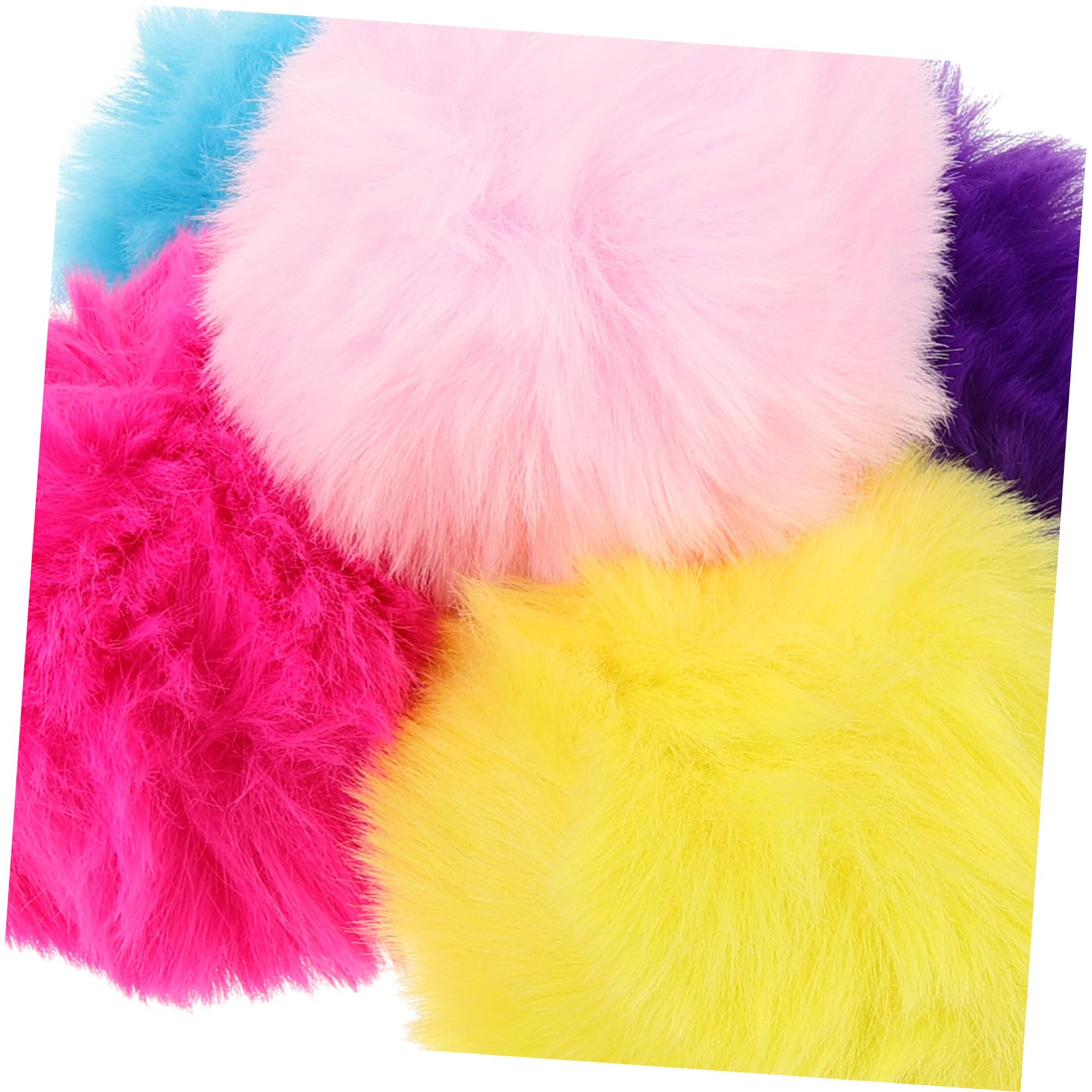 ULDIGI 50pièces Boules Peluche Colorées Imitation Poils De Lapin Accessoires Pour Chapeaux Et Vêtements Jaune