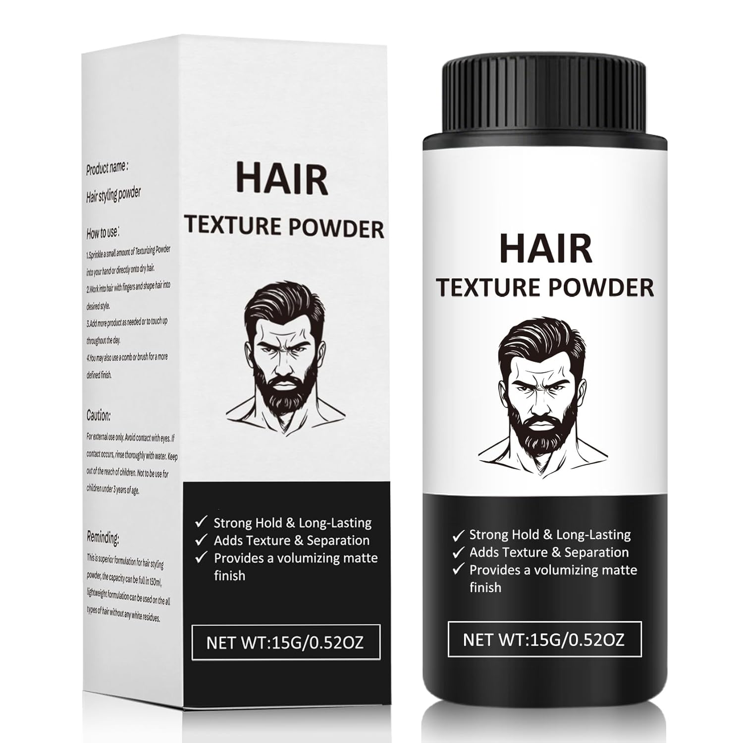 CAHIUYOA 1PCS Hair Texture Styling Powder for Men Natural Volumizing and Texturizing Powder with Matte Finish Non-Greasy Hair