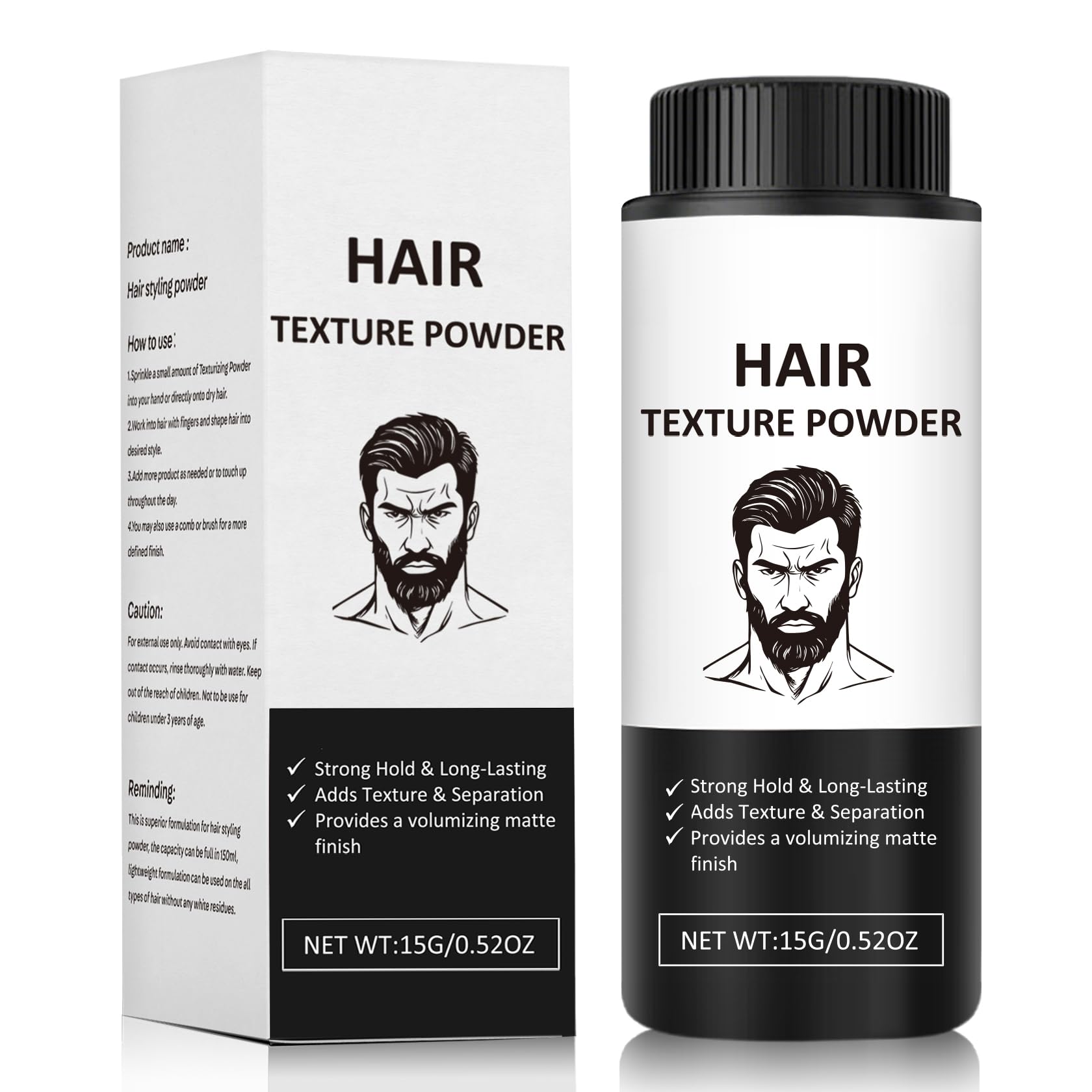 CAHIUYOA 1PCS Hair Texture Styling Powder for Men Natural Volumizing and Texturizing Powder with Matte Finish Non-Greasy Hair