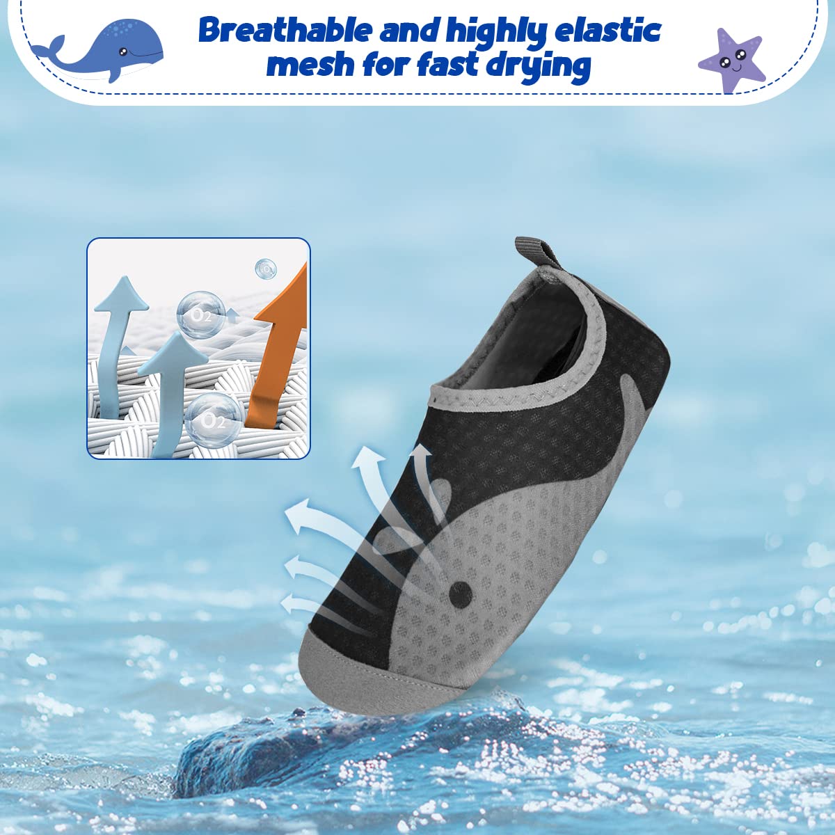 Water Shoes Women Mens Beach Swim Shoes Aqua Shoes Quick Dry Barefoot Surf Shoes Swimming Diving Pool Sea Shoes — view 4