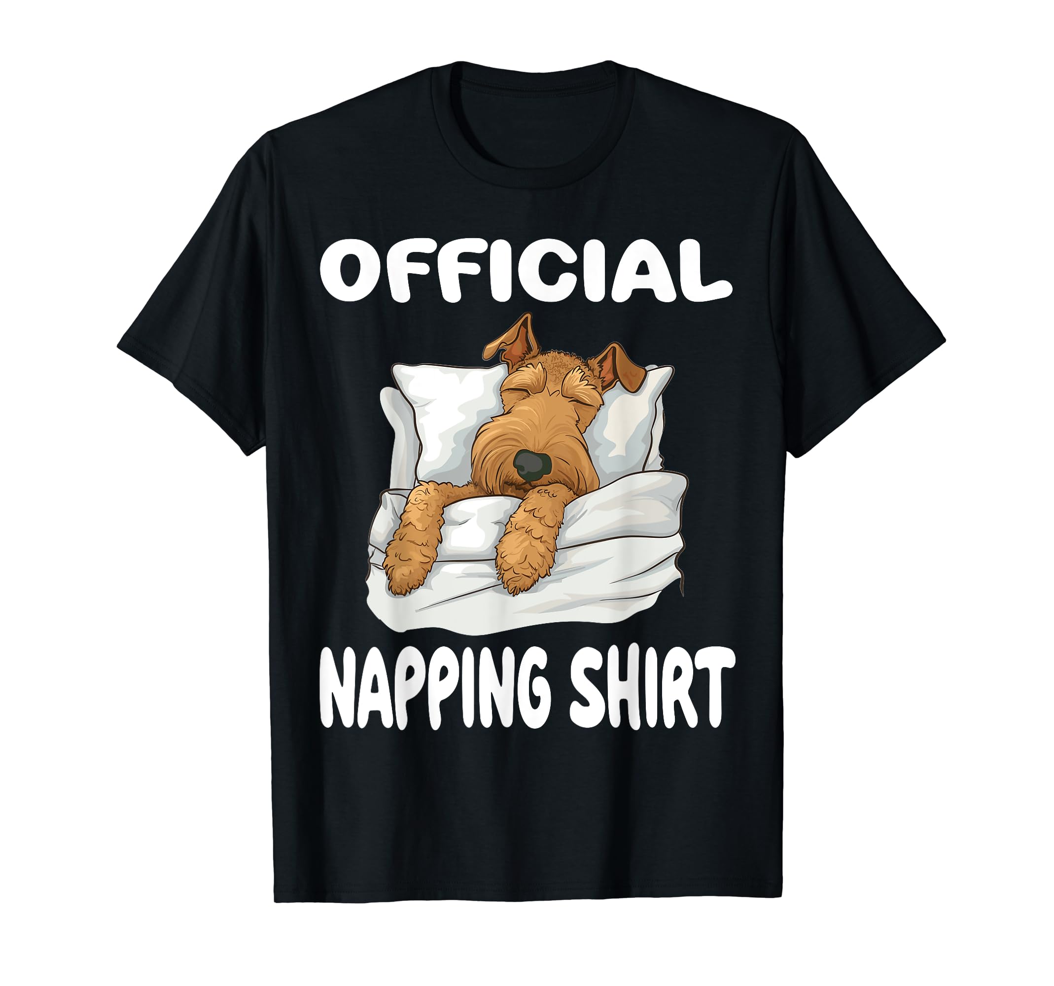 Airedale Terrier Dog Official Napping shirt Pajamas T-Shirt