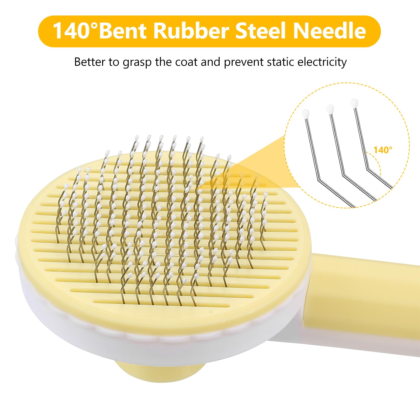 2 SetCat Grooming Brush Set, Cat Brush for Short Haired Cats & Long Haired Cats - Image 3