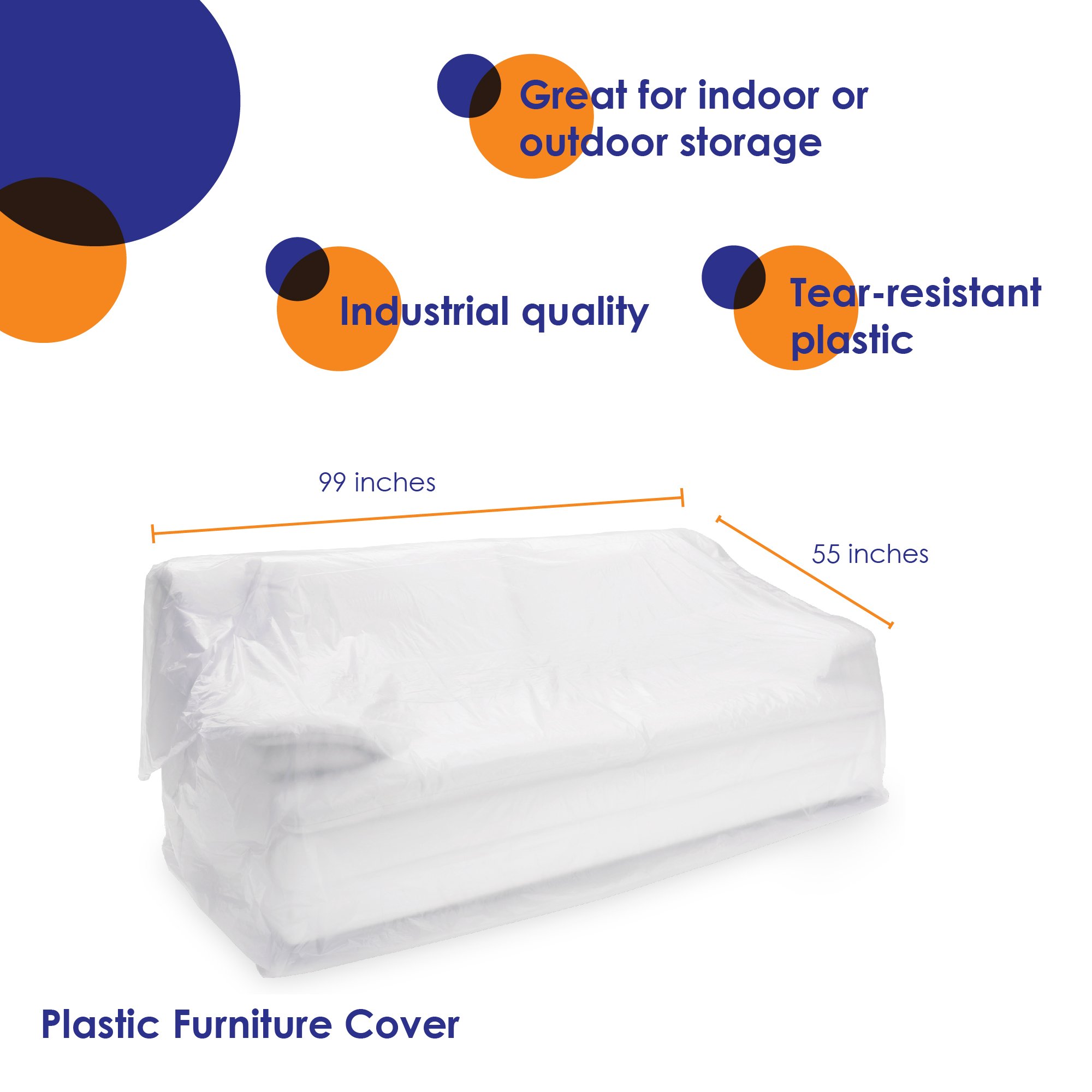 haggiy Copertura di mobili - Copridivano per ristrutturazione e trasloco per 2 posti (250 x 140 cm)