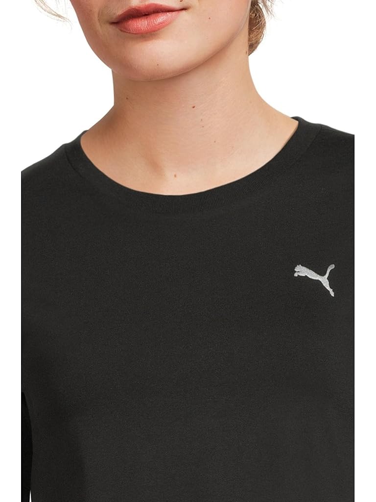 Black PUMA Essentials Cropped Long Sleeve Baby Tee